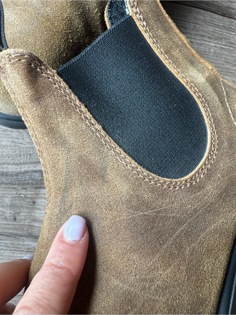 Blundstone classic tan suede Chelsea boots men 8.5